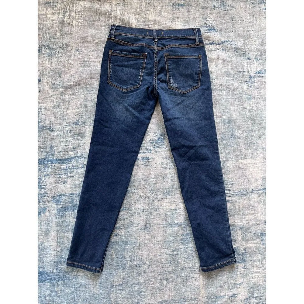 Free People Medium Blue Distressed Skinny Jeans Size 25 - Image 2