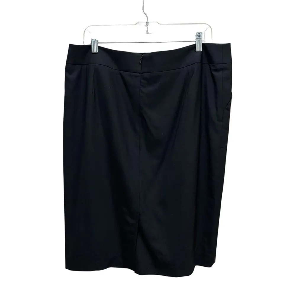 Armani Collezioni Black Pencil Skirt Size 14 / TG 50 Made in Italy - Image 6