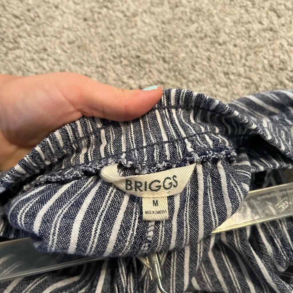 Briggs‎ Womens Pants Linen Blend Pull - Image 3