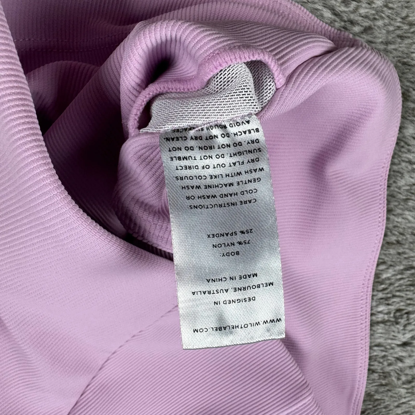 Willow The Label One Shoulder Sports Bra/Crop Top Women's Small Purple - Image 7