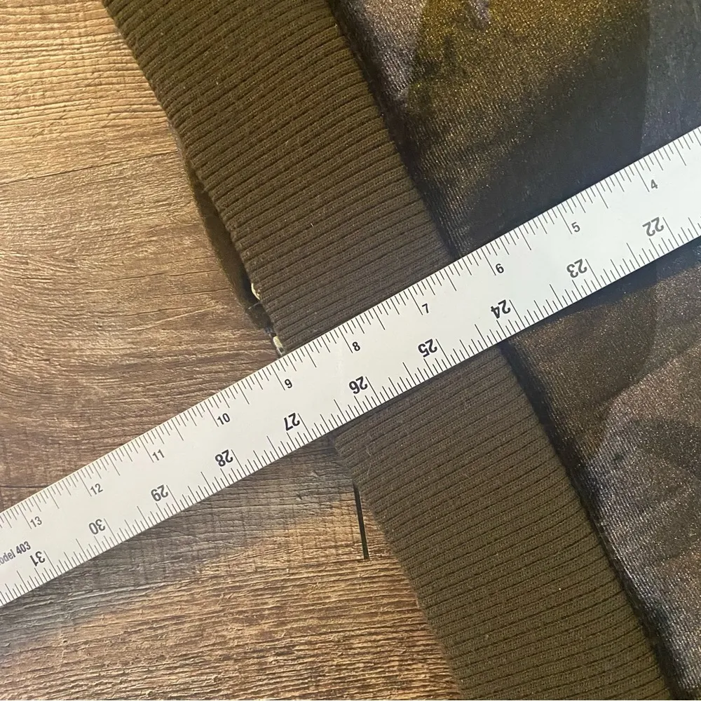 Members Only Coat Women Large Green Camouflaged Full Zip Snap Bomber Jacket - Image 7