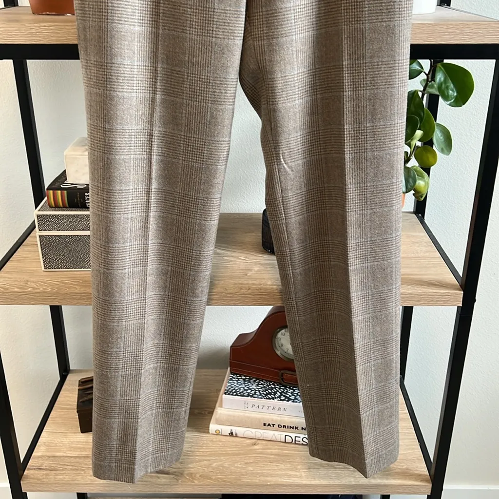 Pendleton Mid- Rise 100% Virgin Wool Plaid Dress Career Trouser Pant, 4 - Image 3