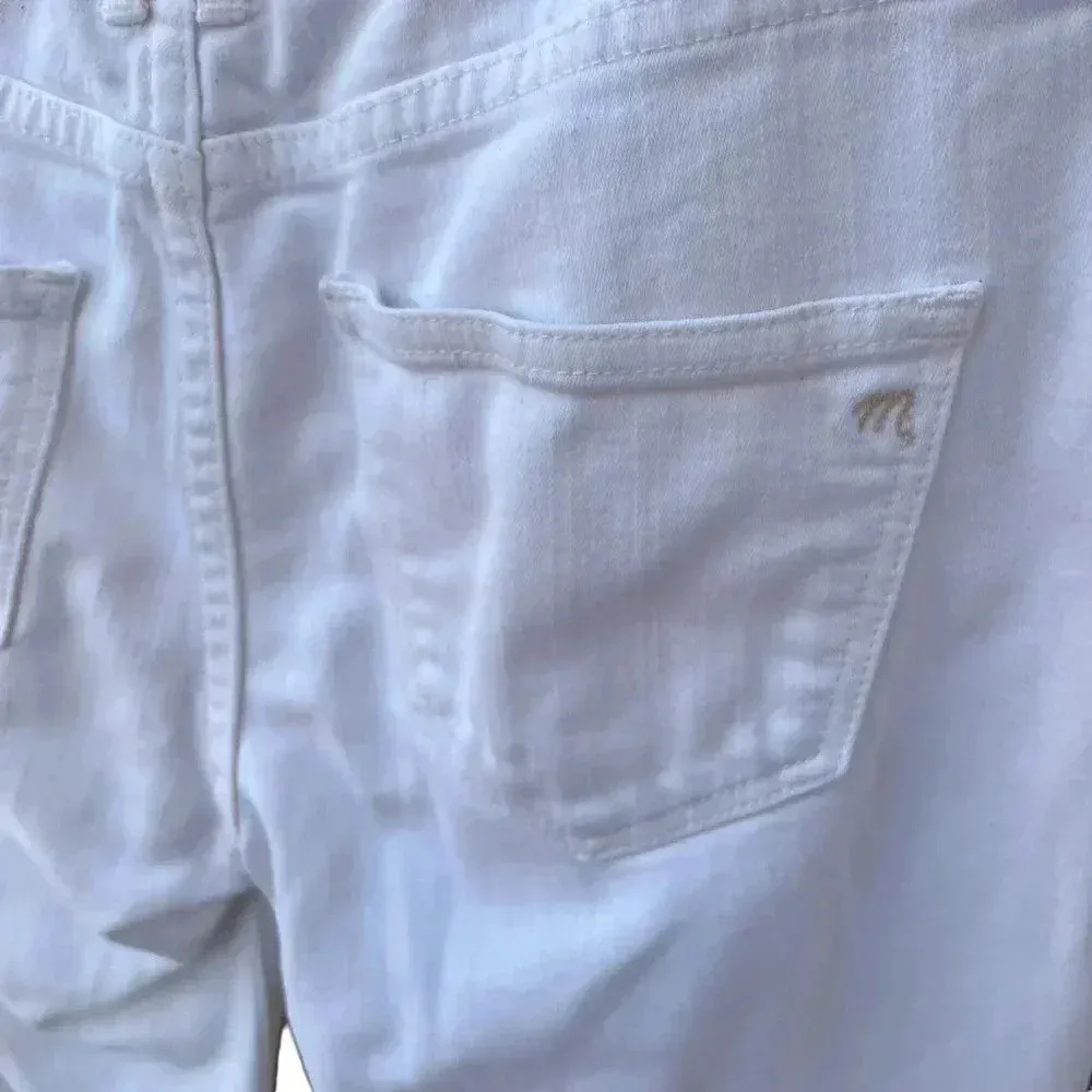 Madewell White Jeans Ankle Zip - Image 9