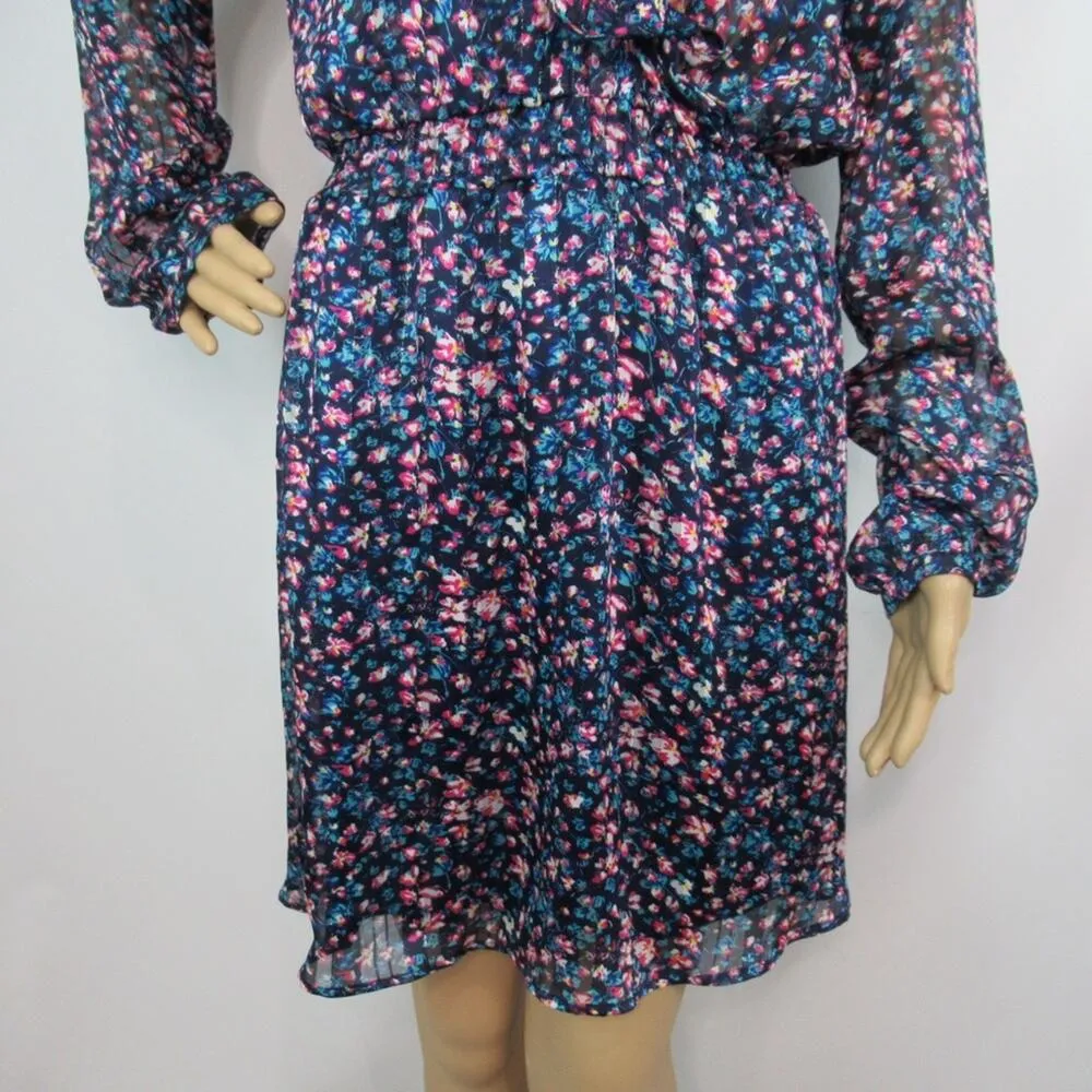 FREEBIRD Gianna Blue Floral Mini Dress Women Size Small - Image 6