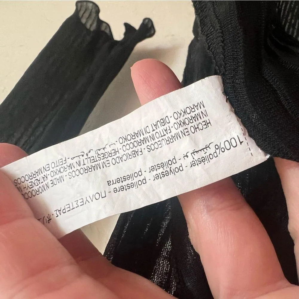 Zara Tied Front Sheer Cardigan in Black - Image 4