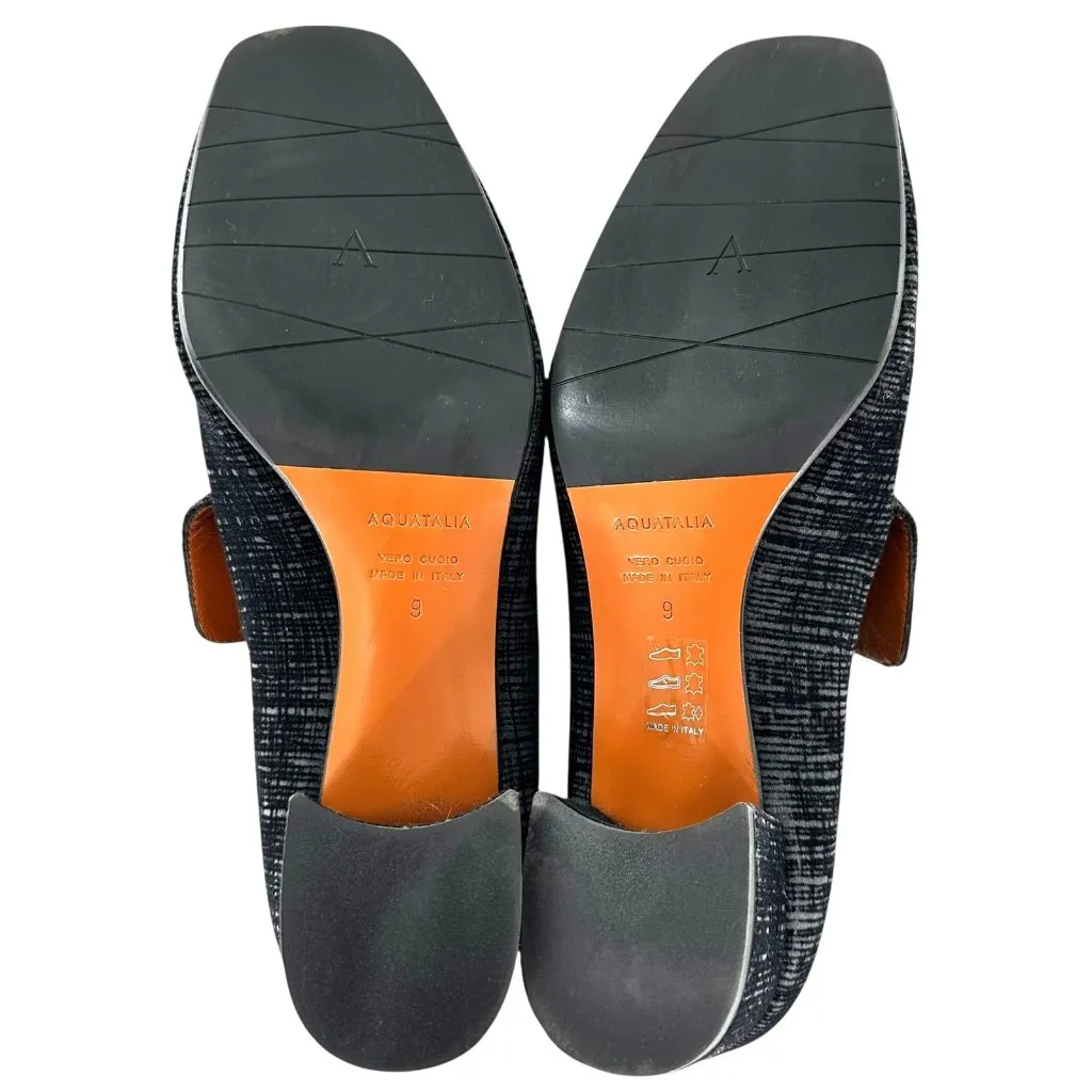 NEW Aquatalia Jilianne Devoure Anthracite Black Textured Suede Pumps Size 9 - Image 9