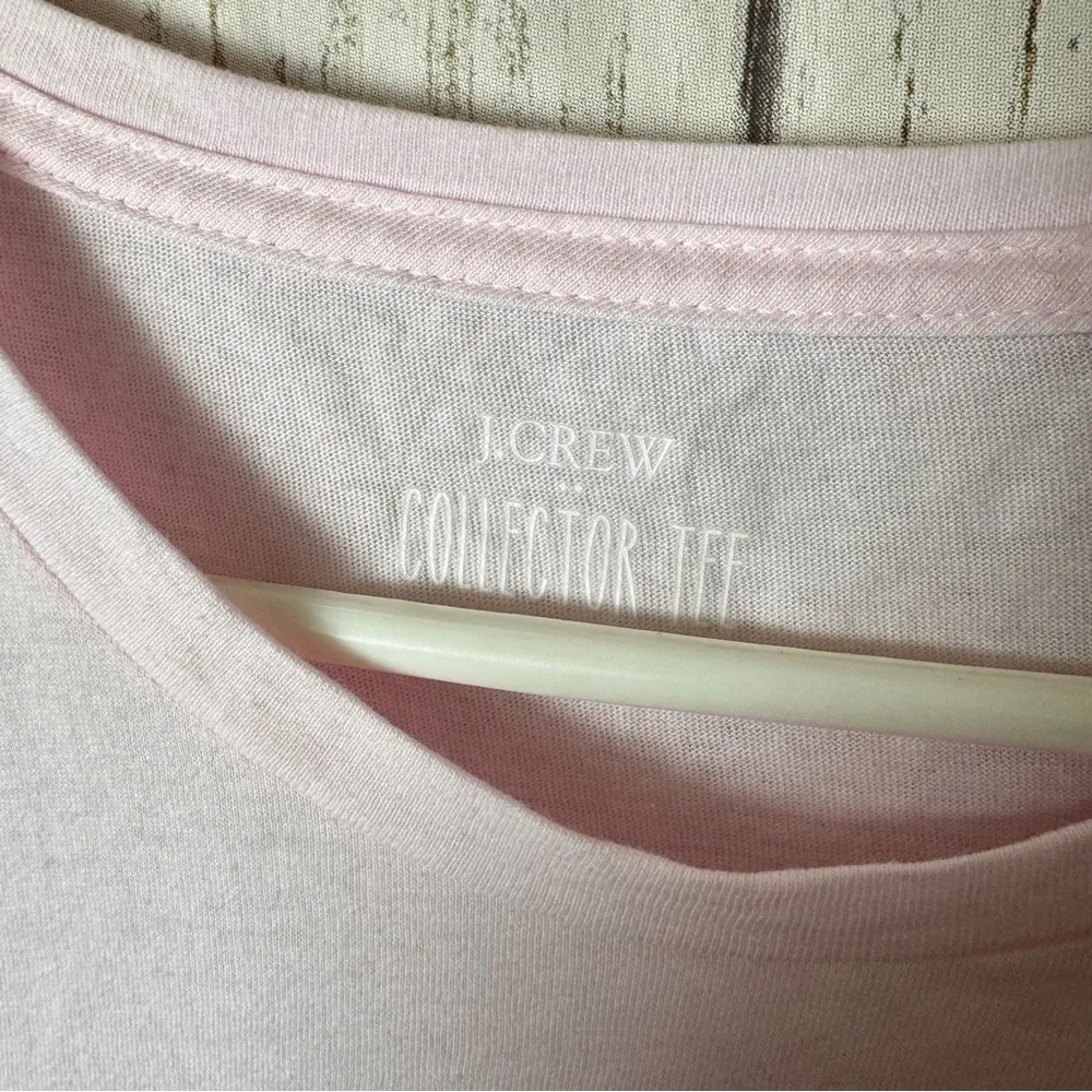 J.Crew Collector Tee  Short Sleeve Crew Neck Pink Graphic  T-Shirt Sz M NWT - Image 7