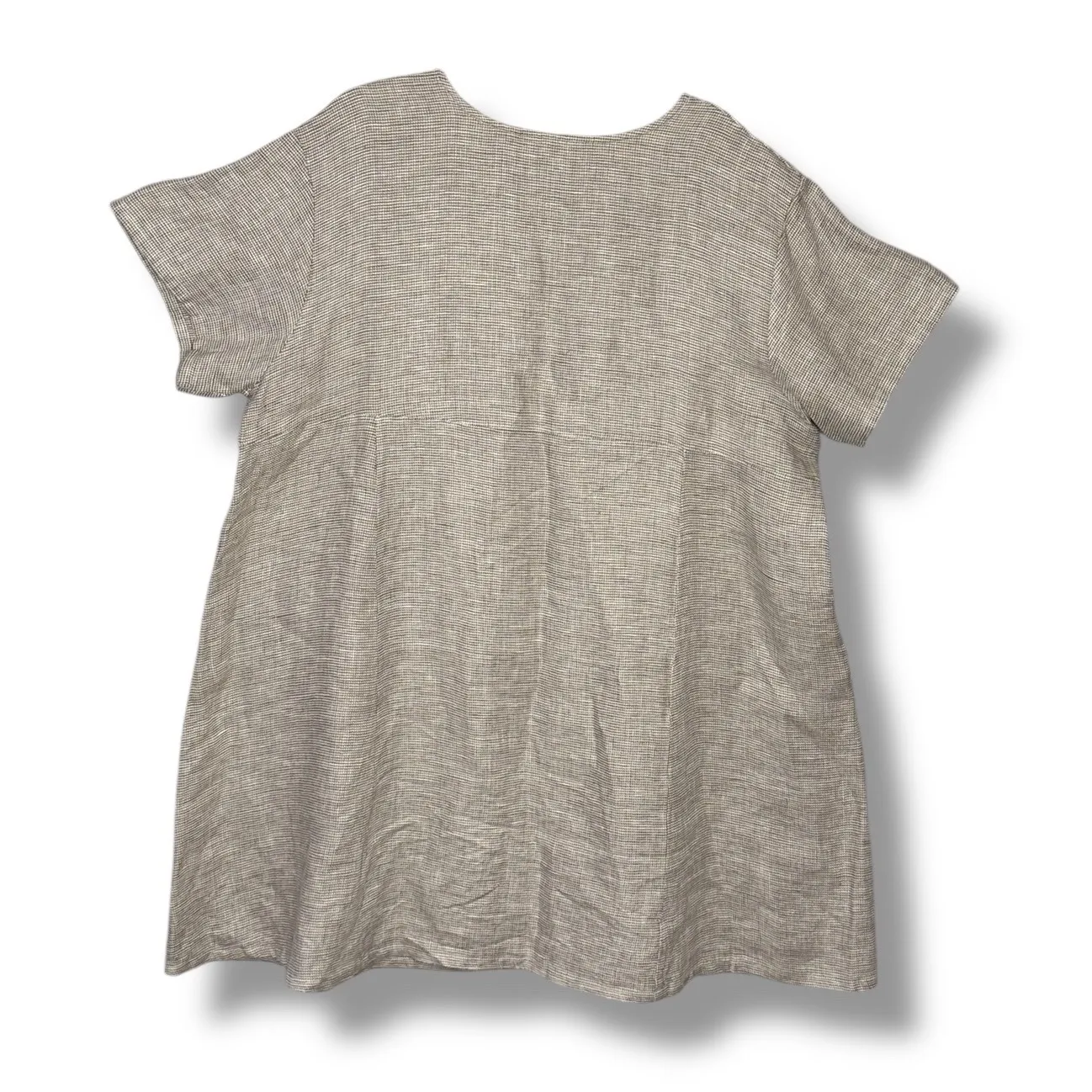 Bryn‎ Walker Women's Beige Linen Blend Short Sleeve Pocket Dress Medium - Image 5