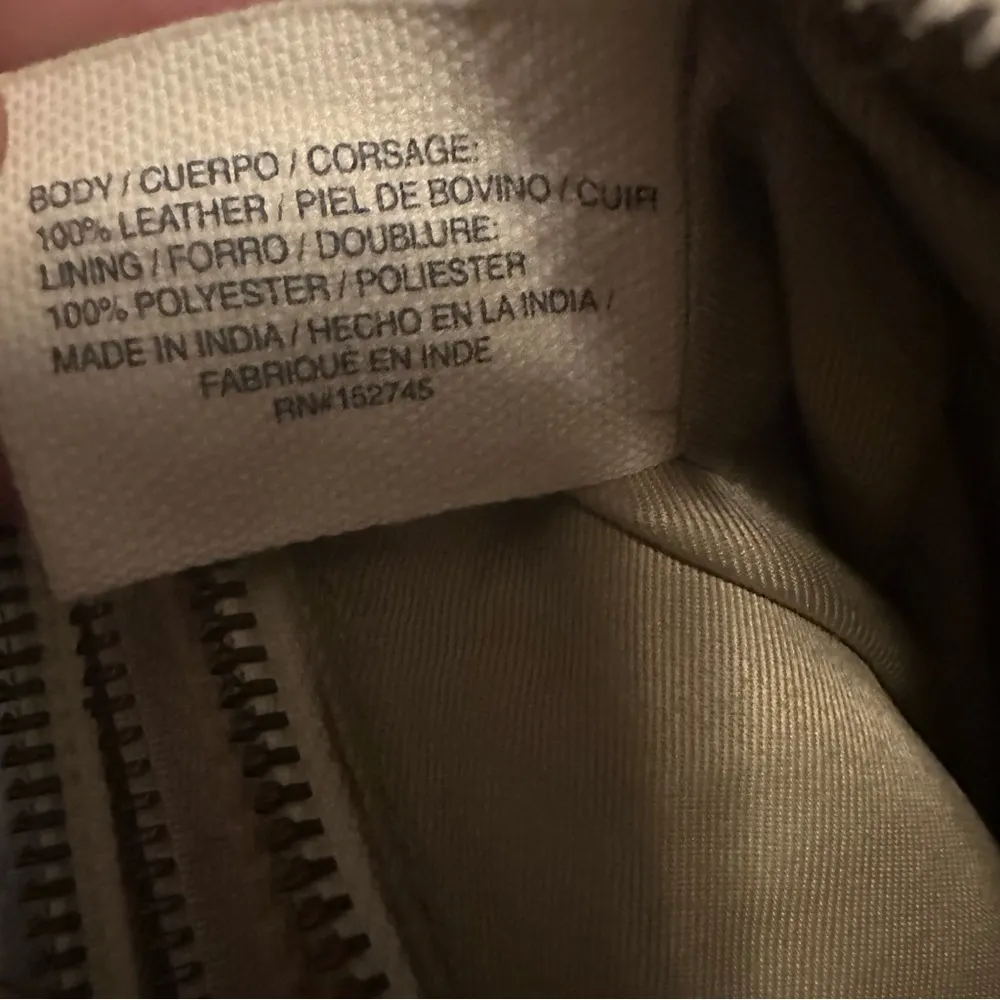 Lucky Brand Natural Striped Purse Long Brown Leather Strap - Image 8