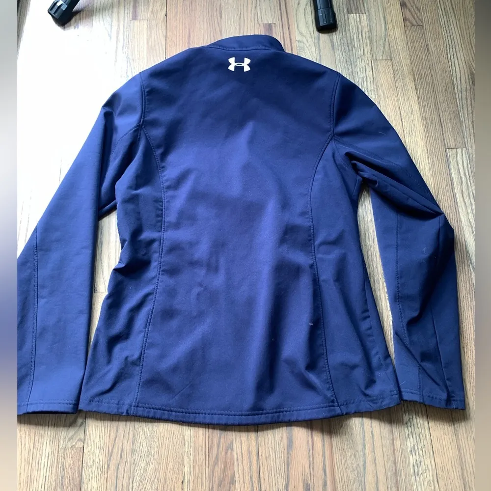 Under armour navy blue zip up jacket fitted medium - Image 6
