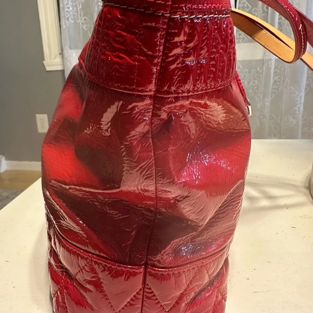 Coach  Red Croc-Embossed Tote Bag - Image 8