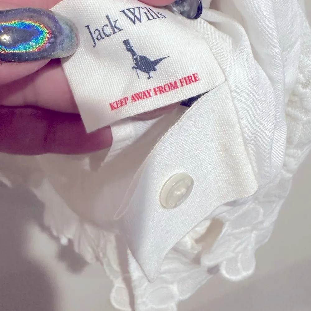 JACK WILLS CASTLECROFT LACE FLORAL SHORT SLEEVE ROUND NECK IVORY WHITE DRESS 2 - Image 5