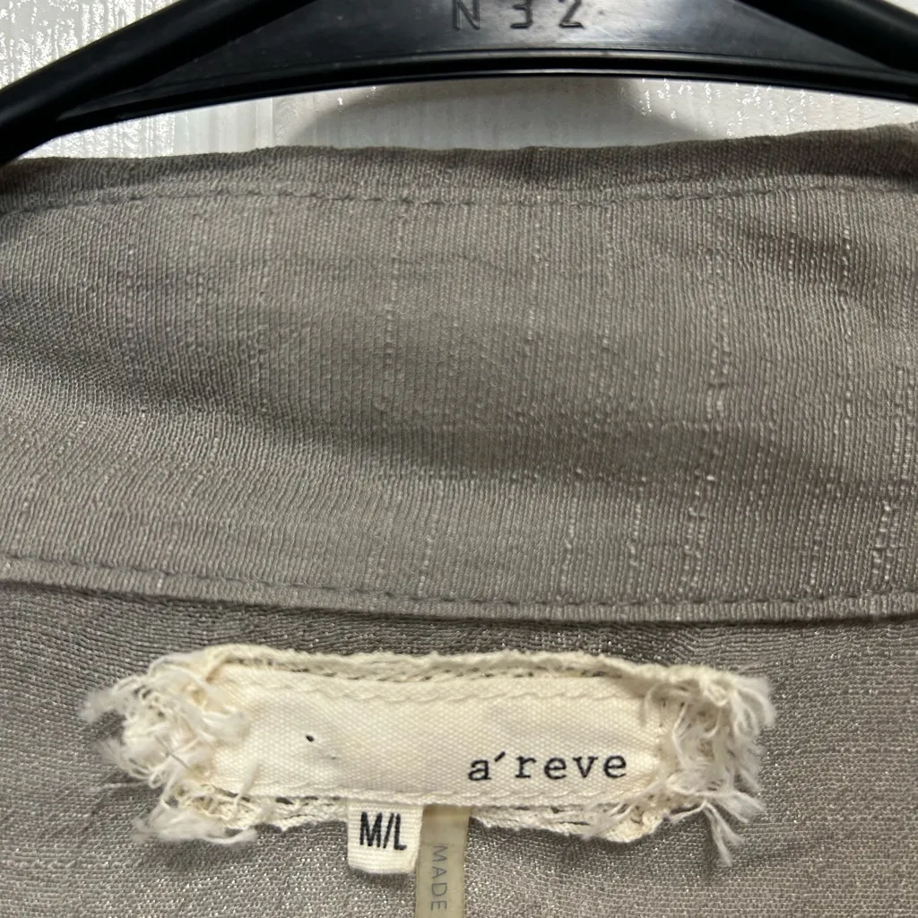 A'Reve Charcoal Lace Women's Blouse Gray Size undefined - Image 2