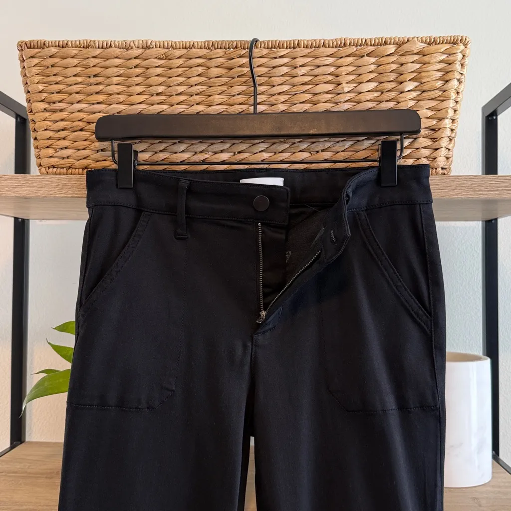 Evereve Mid-Rise Ponte Knit Jogger Black Jeans, 27 - Image 6