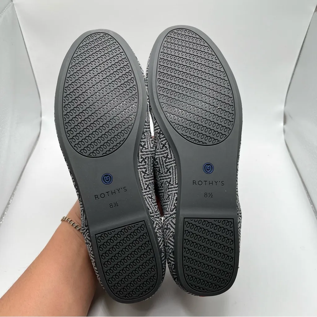 NWB Rothy's The Loafer Charcoal Grid size 8.5 women’s flats round toe - Image 7