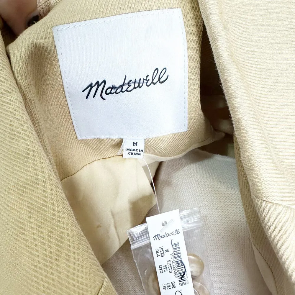 Madewell Caldwell Short Blazer Drapeweave Tan M NWT - Image 6
