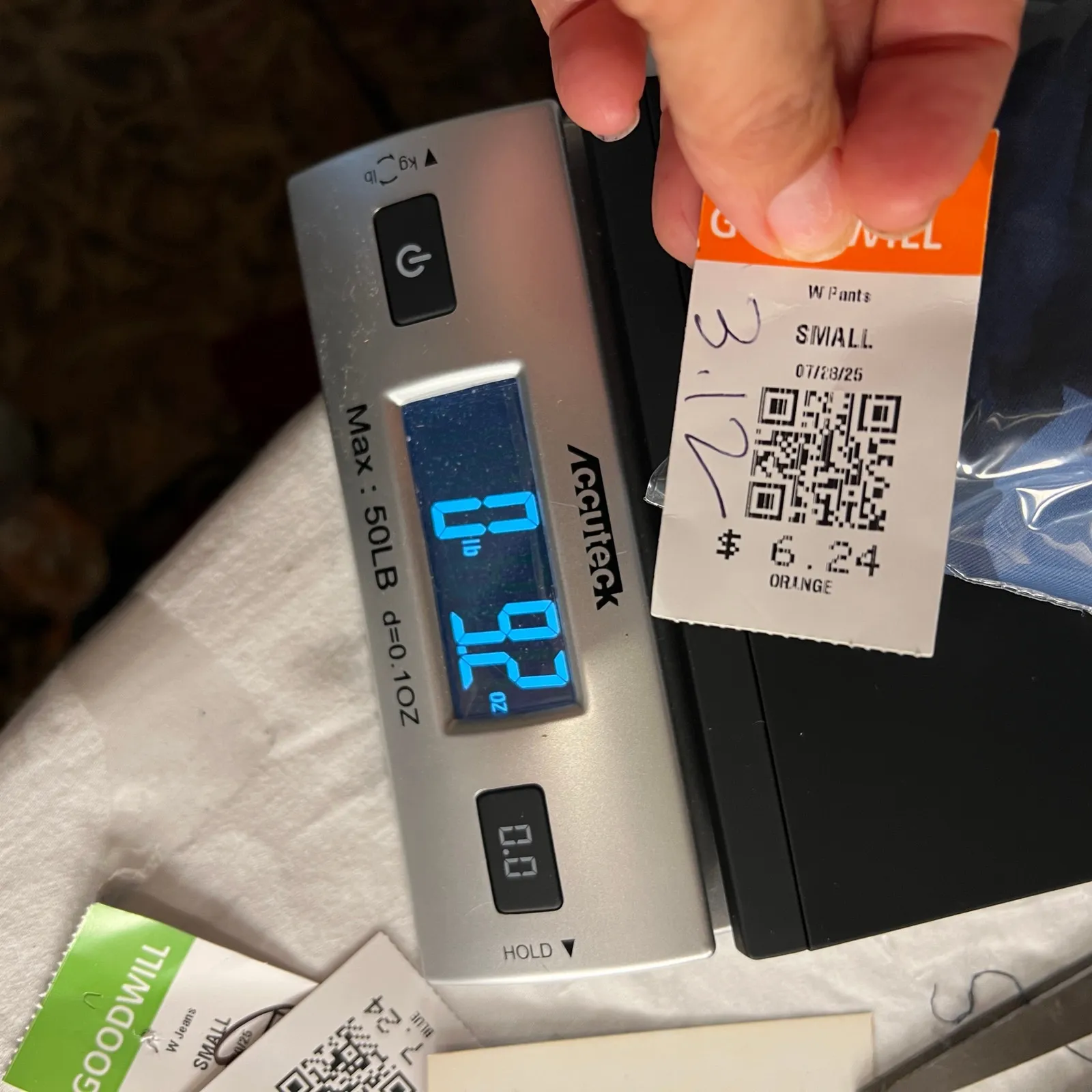 Athleta Leggings Cropped Stash Leg Pockets Activewear Blue Camo JQ47LHA Size S - Image 14