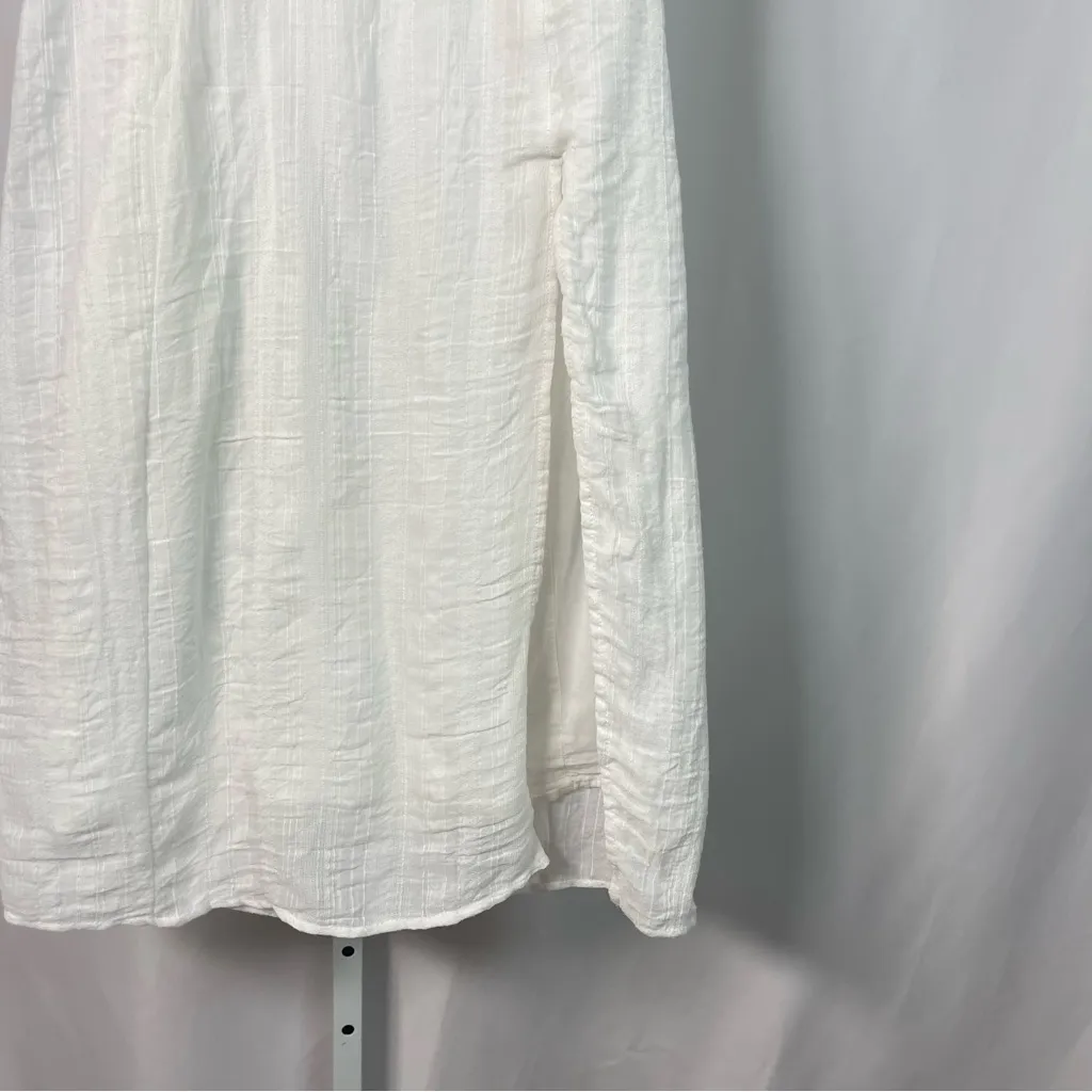 Mahina Small Gauze Puff Sleeve Keyhold Cutout Open Back Cottagecore Dress - Image 4