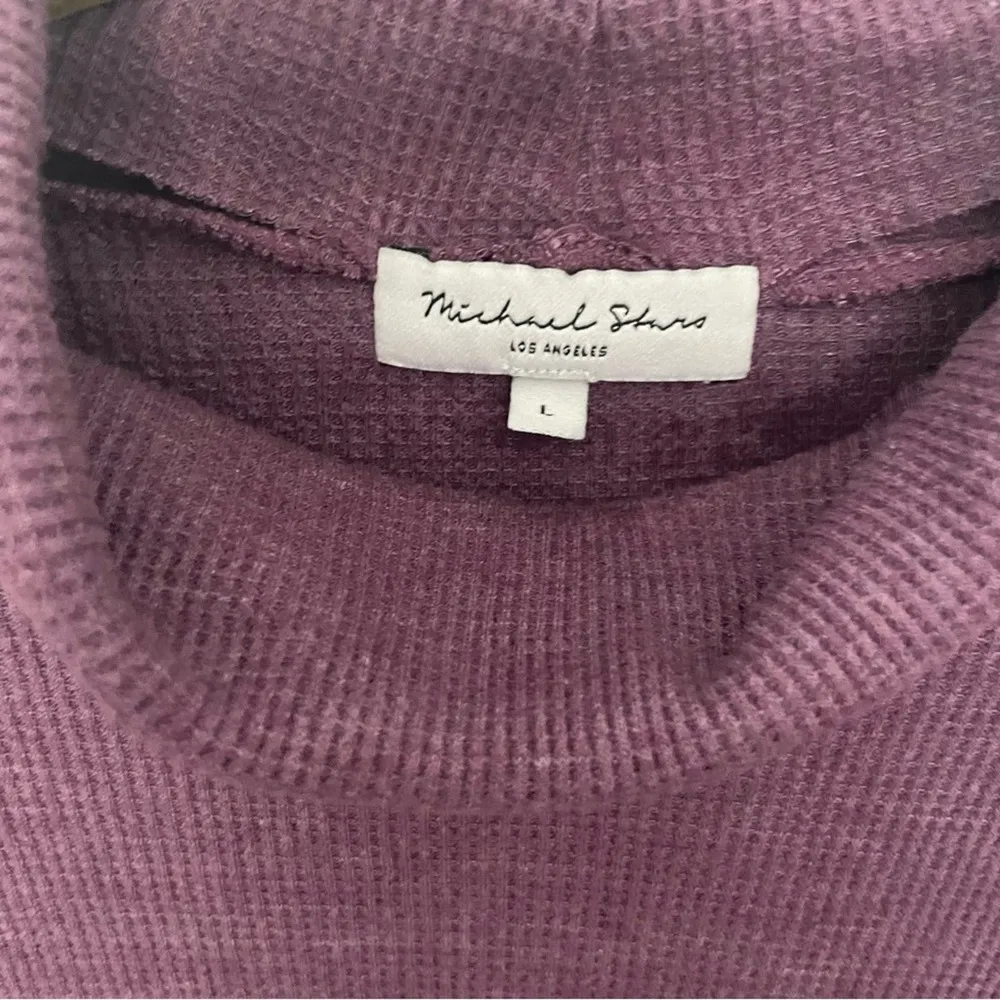 Michael Stars Waffle Knit Cowl Neck Long Sleeve Dress NWOT - Image 2