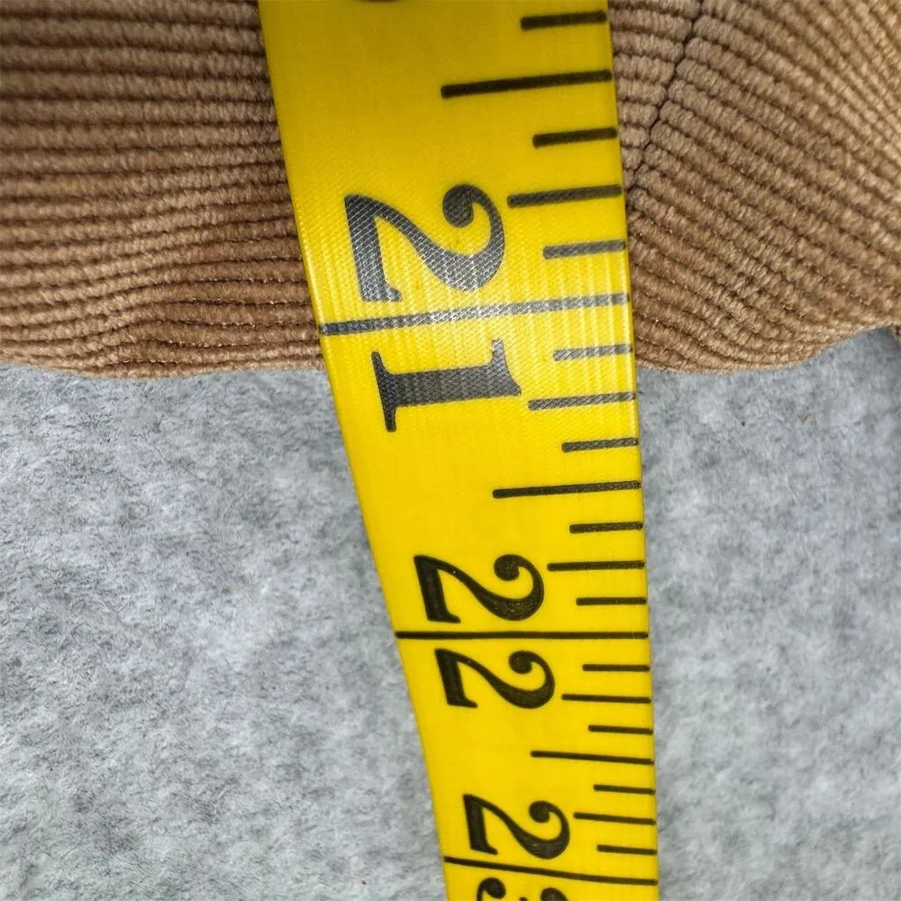 Allison Daley Petite Women's Tan Embroidered Button Front Corduroy Jacket Medium - Image 9