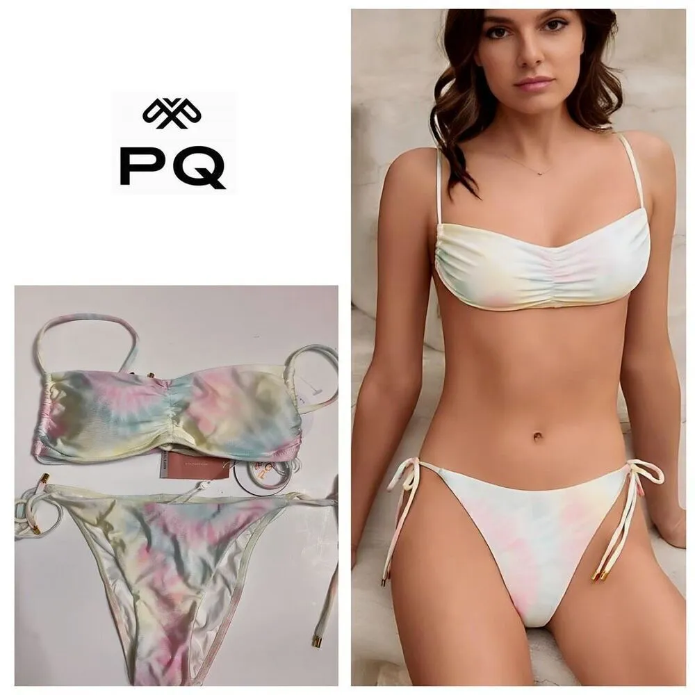 New PQ/Pilyq tie dye bikini. Medium. Retails $148 - Image 2