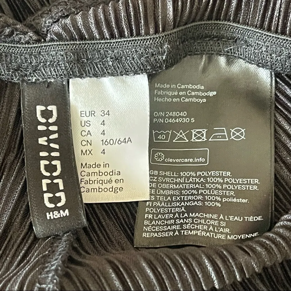 𝅺H&M Divided Pleated Jumpsuit Ruffle Halter Women’s Size 4 Wide Leg - Image 10