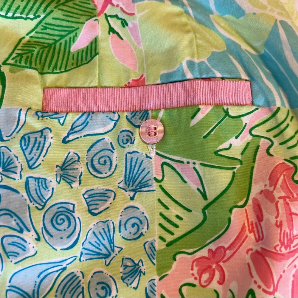 Vintage Lilly Pulitzer Patchwork Skirt Size 10 Beach Floral Theme A-Line B3 - Image 6