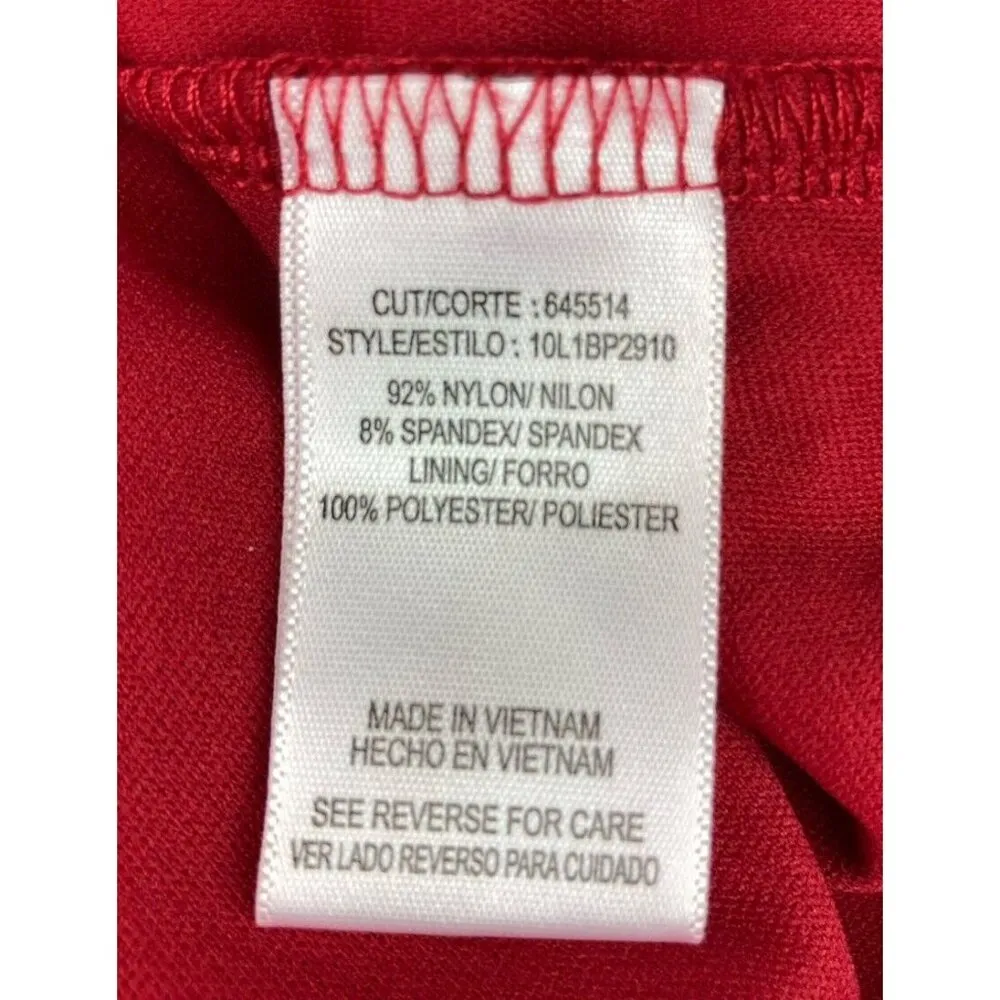 New Heartsoul Plus Top Womens 3X Red Sexy Lace Empire Waist Twofer Holiday Party - Image 5