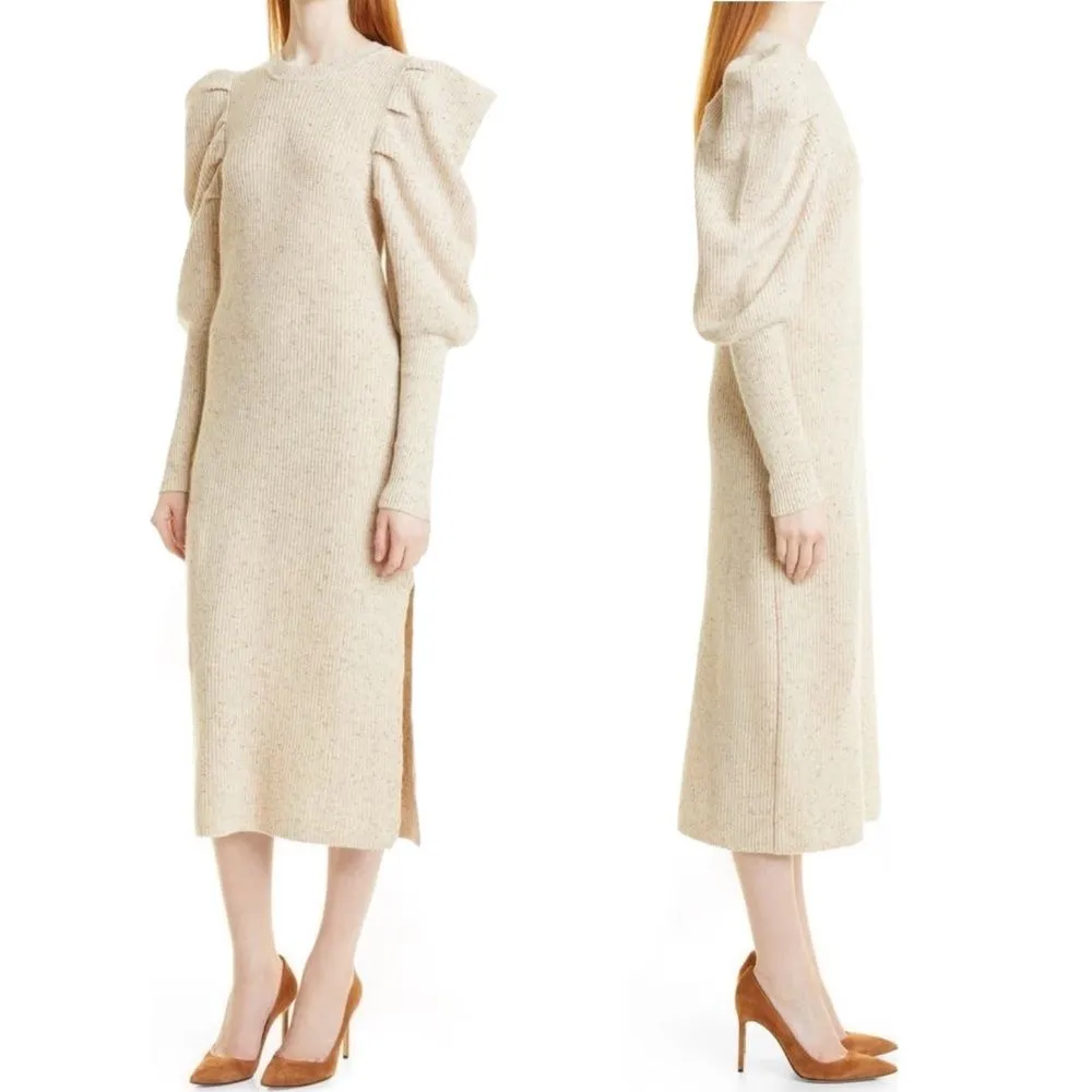 Ted Baker Marniaa Extreme Sleeve Knit Sweater Dress  Beige Size 5 | US Large 12 - Image 5