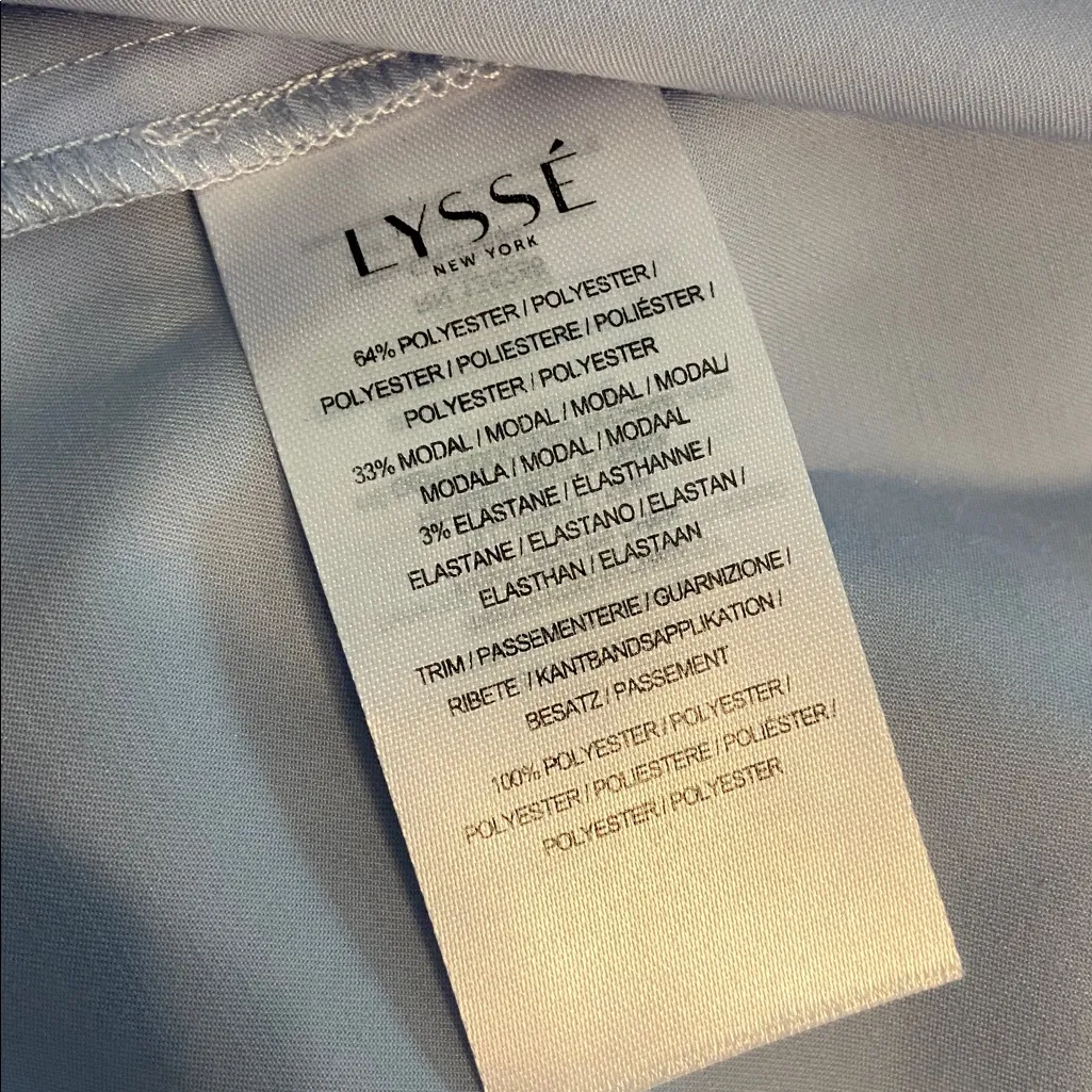 LYSEE Sky  Blue Dress Shirt size S long sleeve length 26” bust 36” brand new - Image 6