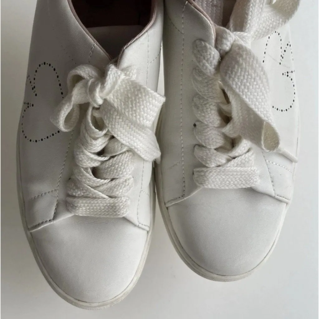 KATE SPADE Angelise White Gold Leather Lace Up Low Top Sneakers Size 8B - Image 14