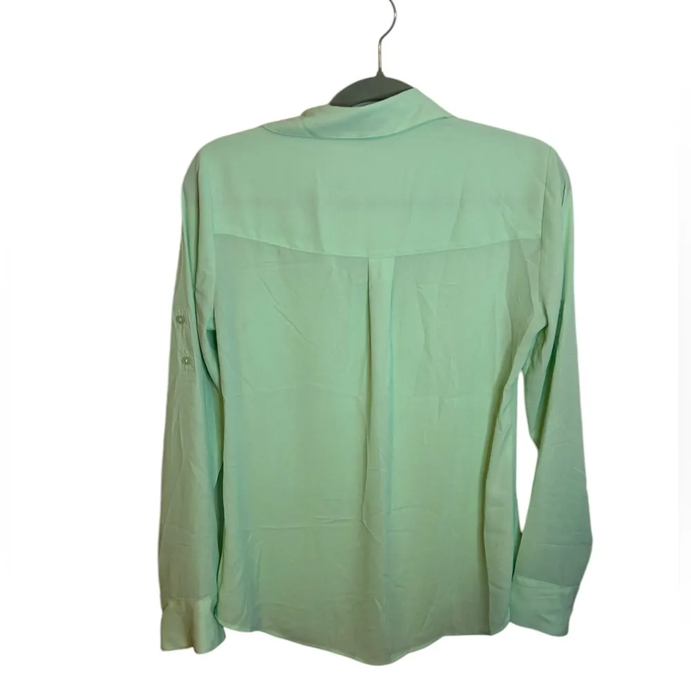 Express Mint Green Slim Portofino Shirt - Image 2