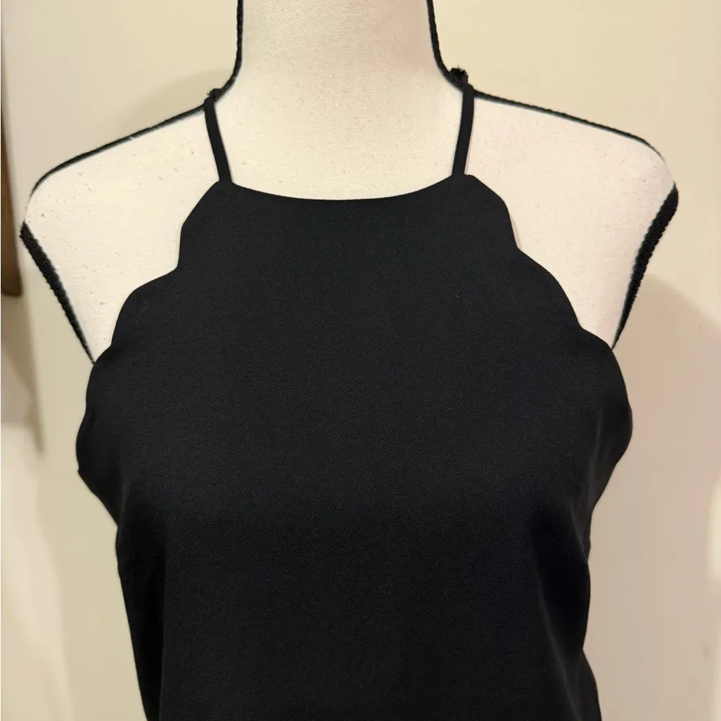 Lulu's | Black Scalloped Mini Dress - Image 8