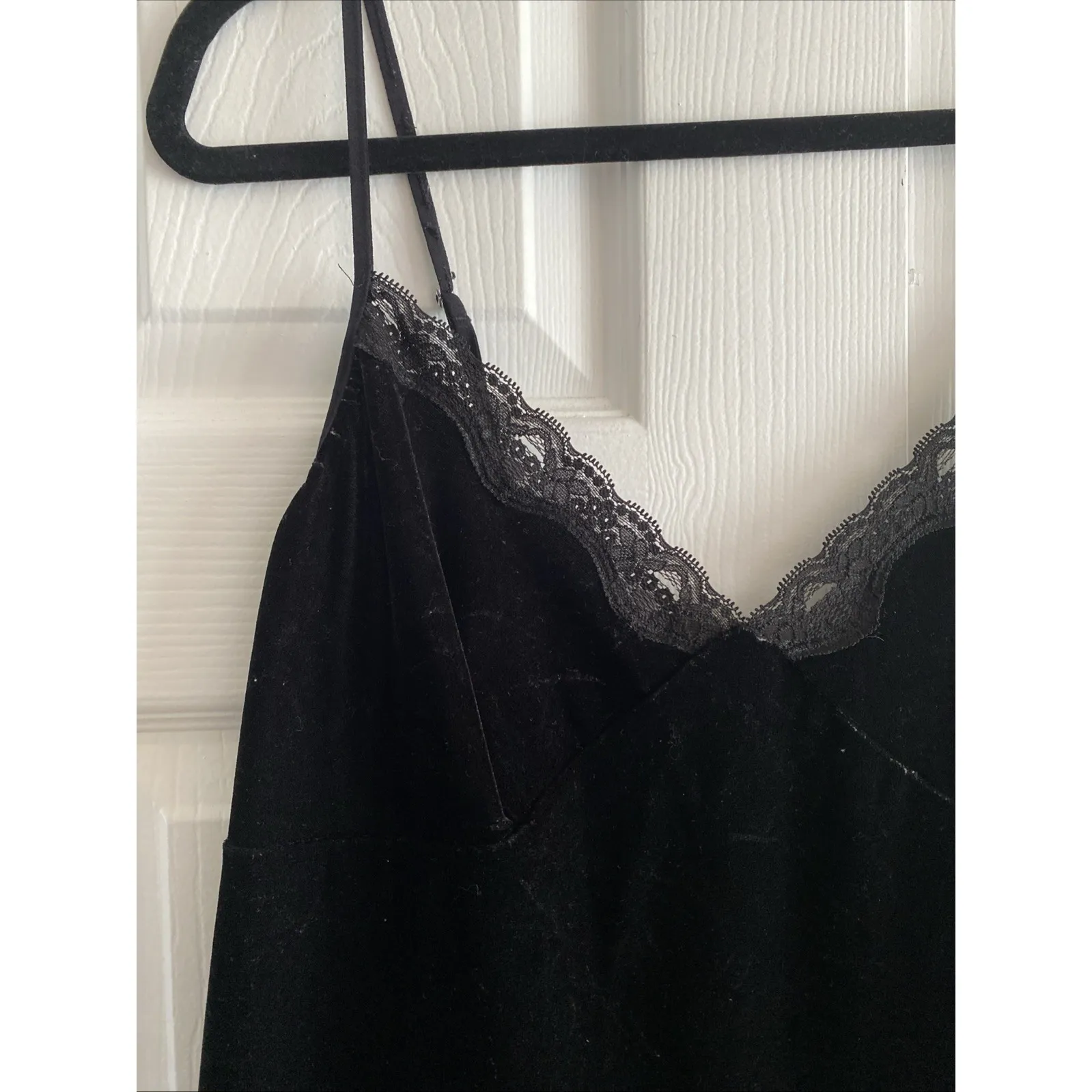 Secret Treasures Womens XL Velour Velvet Mini Dress Chemise Whimsigoth Witchy - Image 3