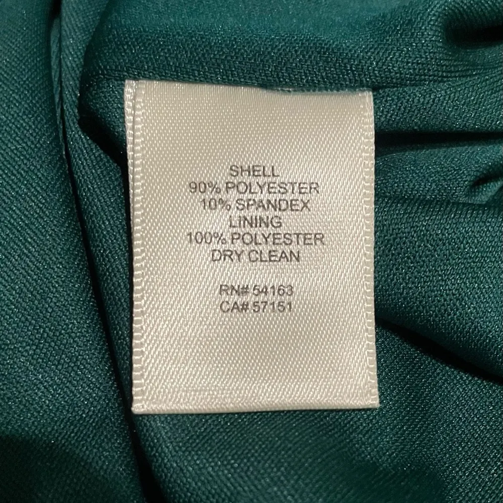 NWT Eliza J Green Velvet Ruched Sheath Dress Sz 8 Holiday Cocktail 3/4 Sleeve - Image 8