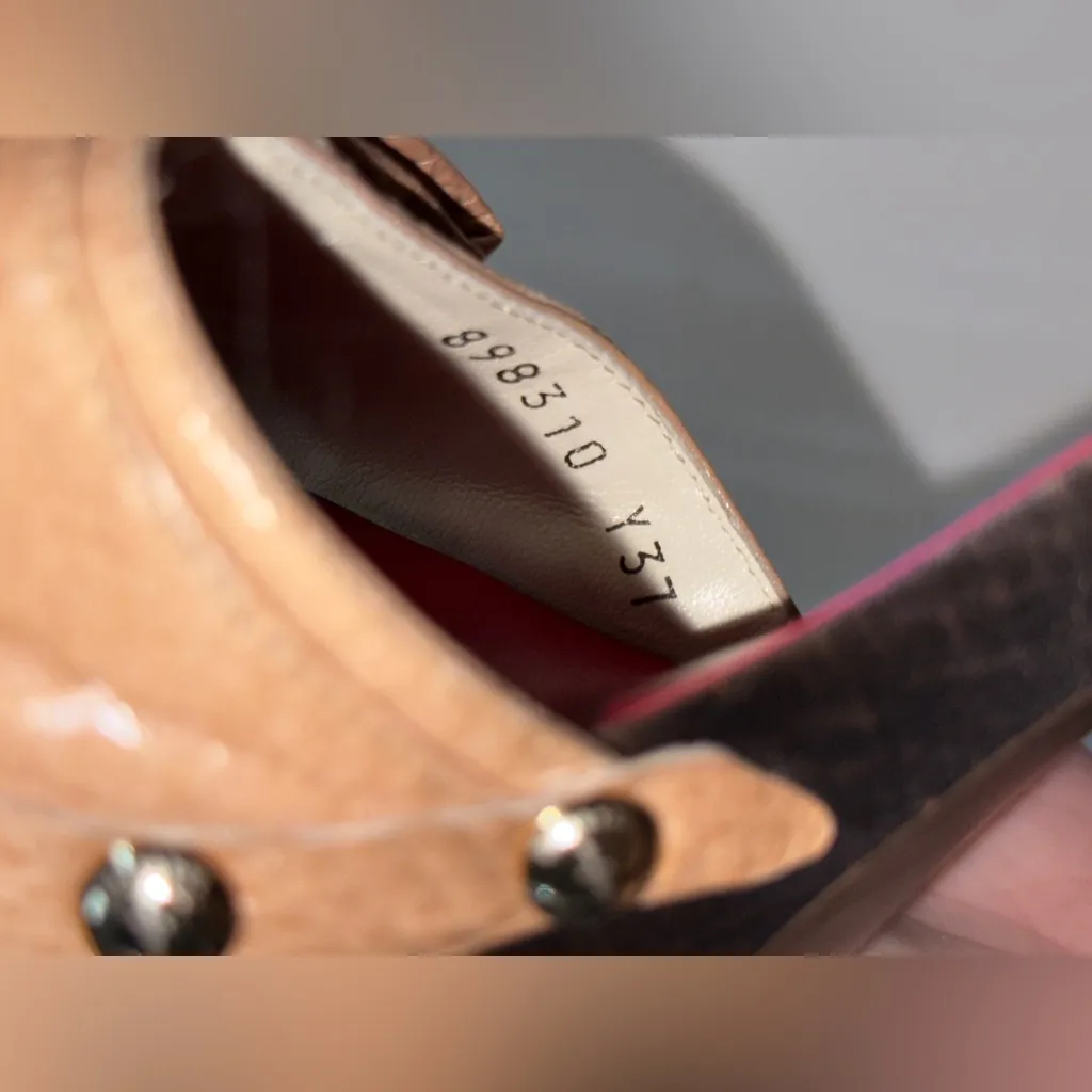 CESARE PACIOTTI Tan and Black Bow Heels 👠 Size 6 - Image 12