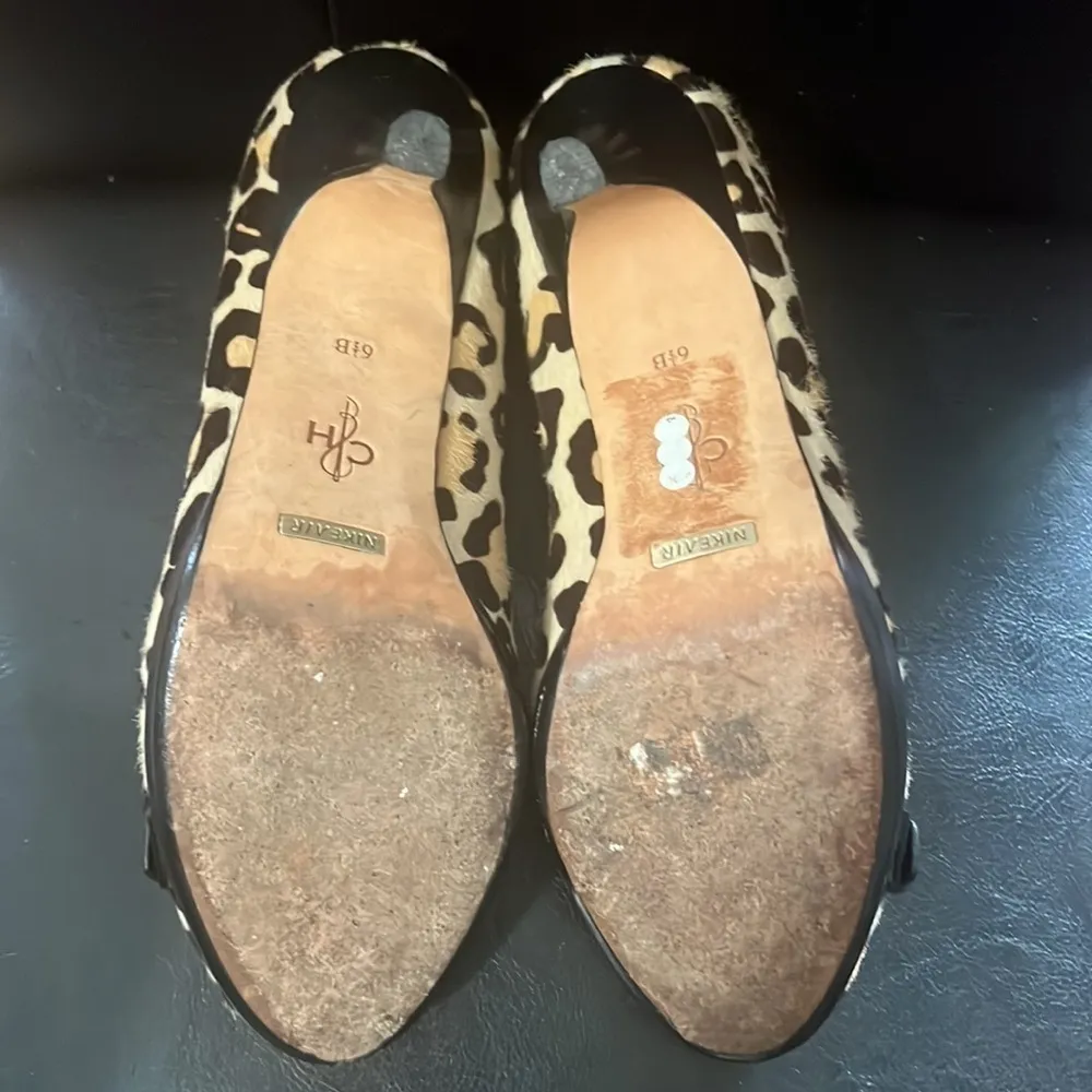 Cole Haan × Nike Air Calf Hair Animal Print Peep-Toe Heels - Image 6