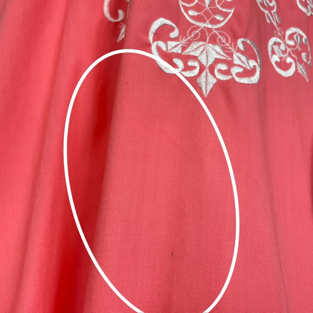 Kaftan Pink Scalloped Sleeve Notched Neckline Pink Maxi Dress Size Medium Caftan - Image 8