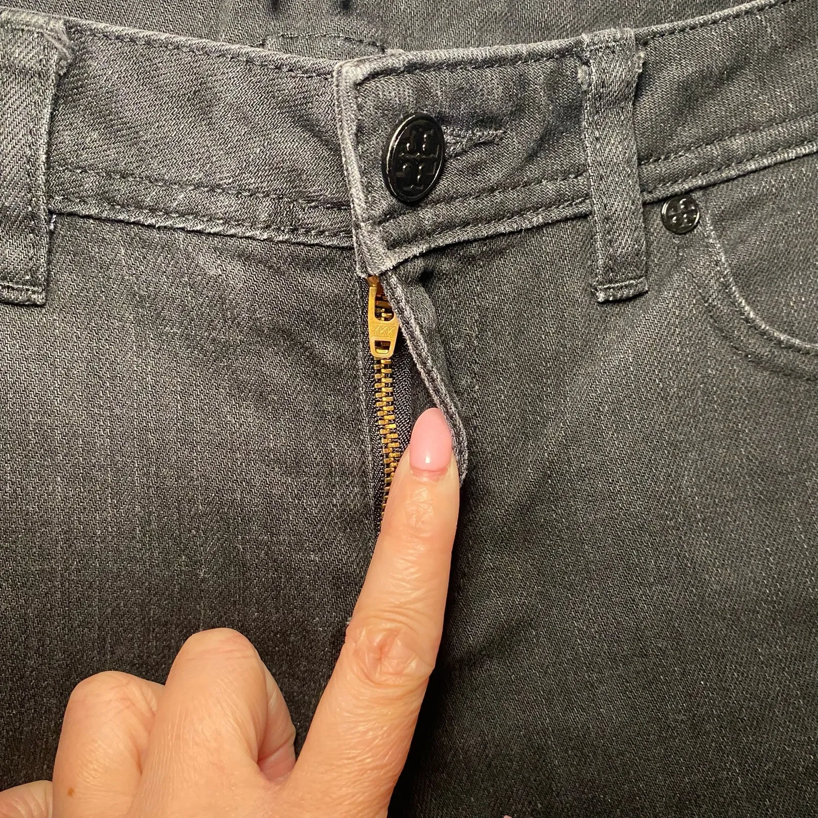 Tory Burch Black Super Skinny Fit Jeans Pants Preppy Women's size 26 - Image 4