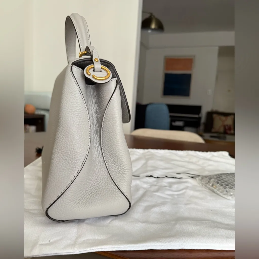 Oscar De La Renta The Poppy Bag in Pearl Grey - Image 2