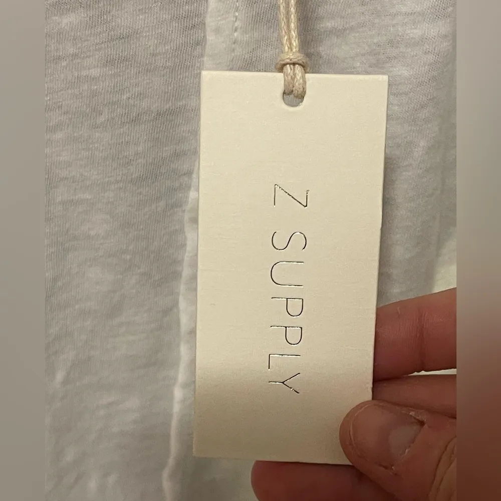 🆕NWT  Z Supply Asher V Neck Tee White Size Large 100% Cotton Relaxed Fit - Image 13