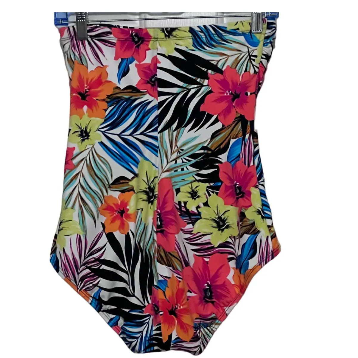 Jantzen Women's Tropical Strapless One‎ Piece Swimwear Padded Bra Size 8 - Image 2