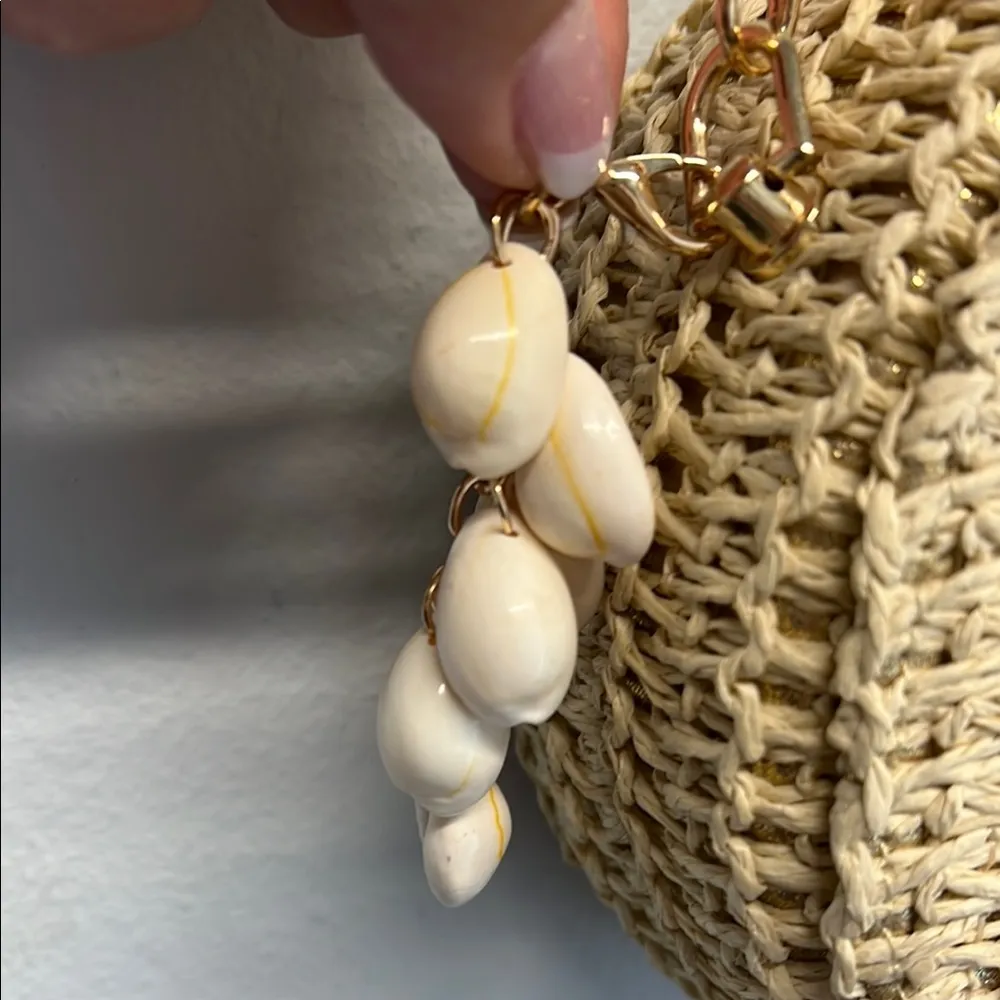 Haute Hippie | Woven Texture Crossbody Bag w/Seashell Charms - Image 2