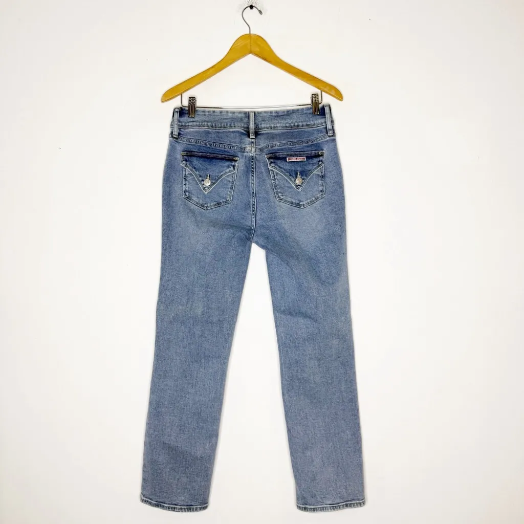 Hudson Los Angeles Straight Leg Jeans Size 8 Medium Wash - Image 7