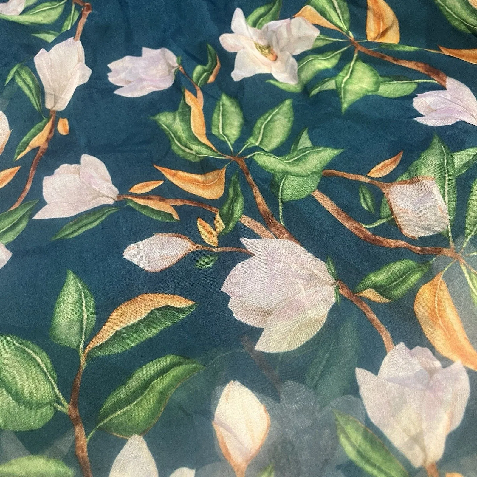 NWT Elena Baldi Italy Silk Viscose Floral Tropical Maxi Skirt Boho Chic Sz L Size L - Image 3