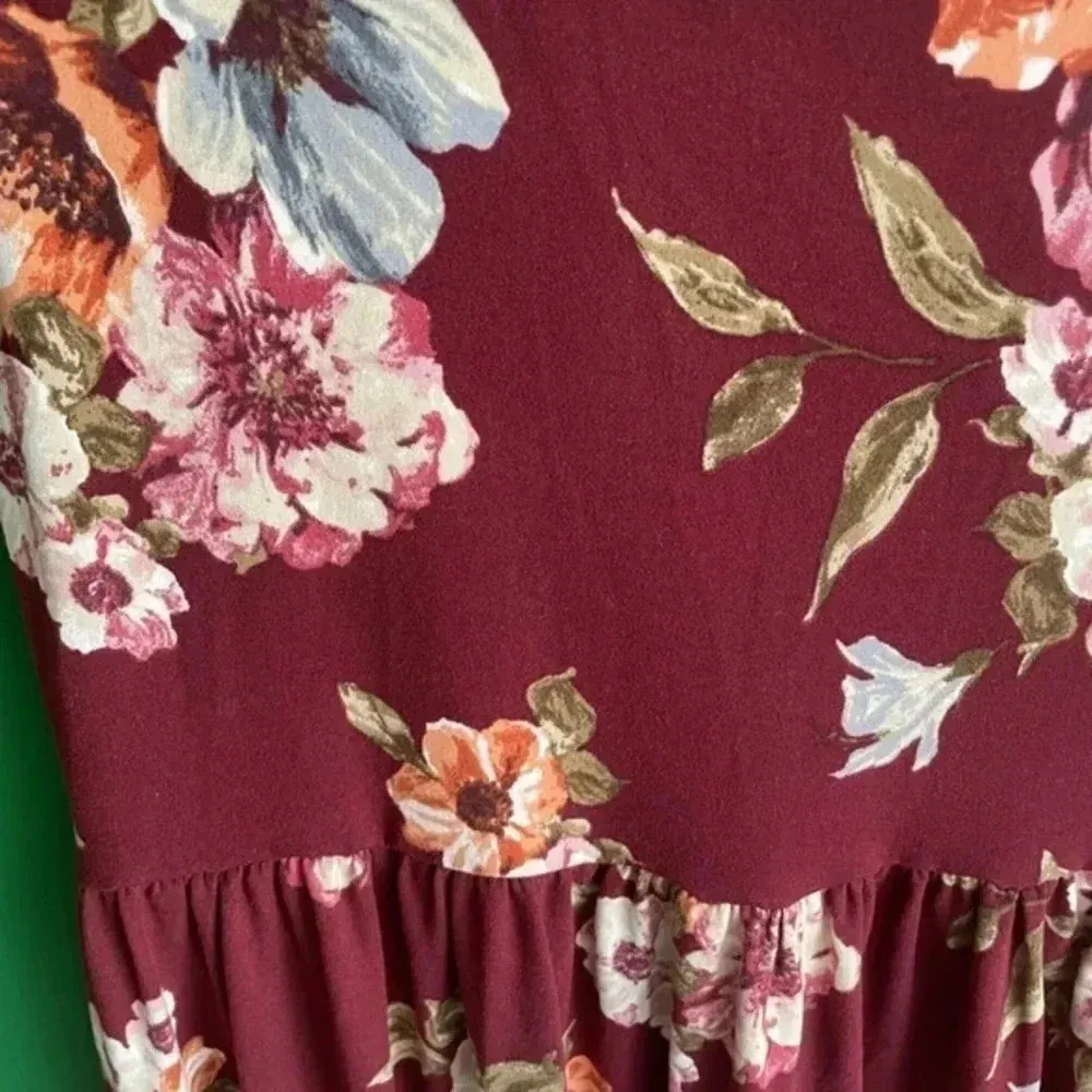 CLEARANCE!‎ Motherbee Medium Maternity Maxi Dress Sleeveless EUC! Size Medium Red - Image 2