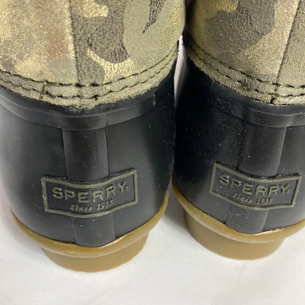 Sperry Saltwater metallic camo duck boots 9 NWOB - Image 4