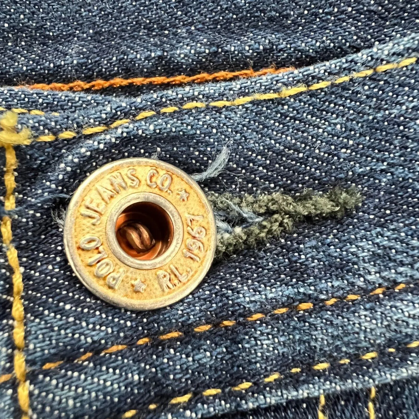 Ralph Lauren Jeans Womens 6 Blue Kelly Stretch Denim Y2K Bootcut Whisker Western - Image 9