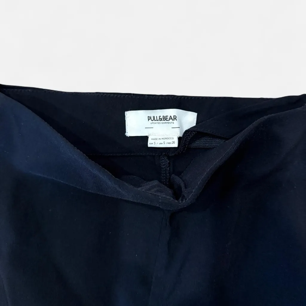 Pull & Bear Cropped kick flare pants Black - Image 4