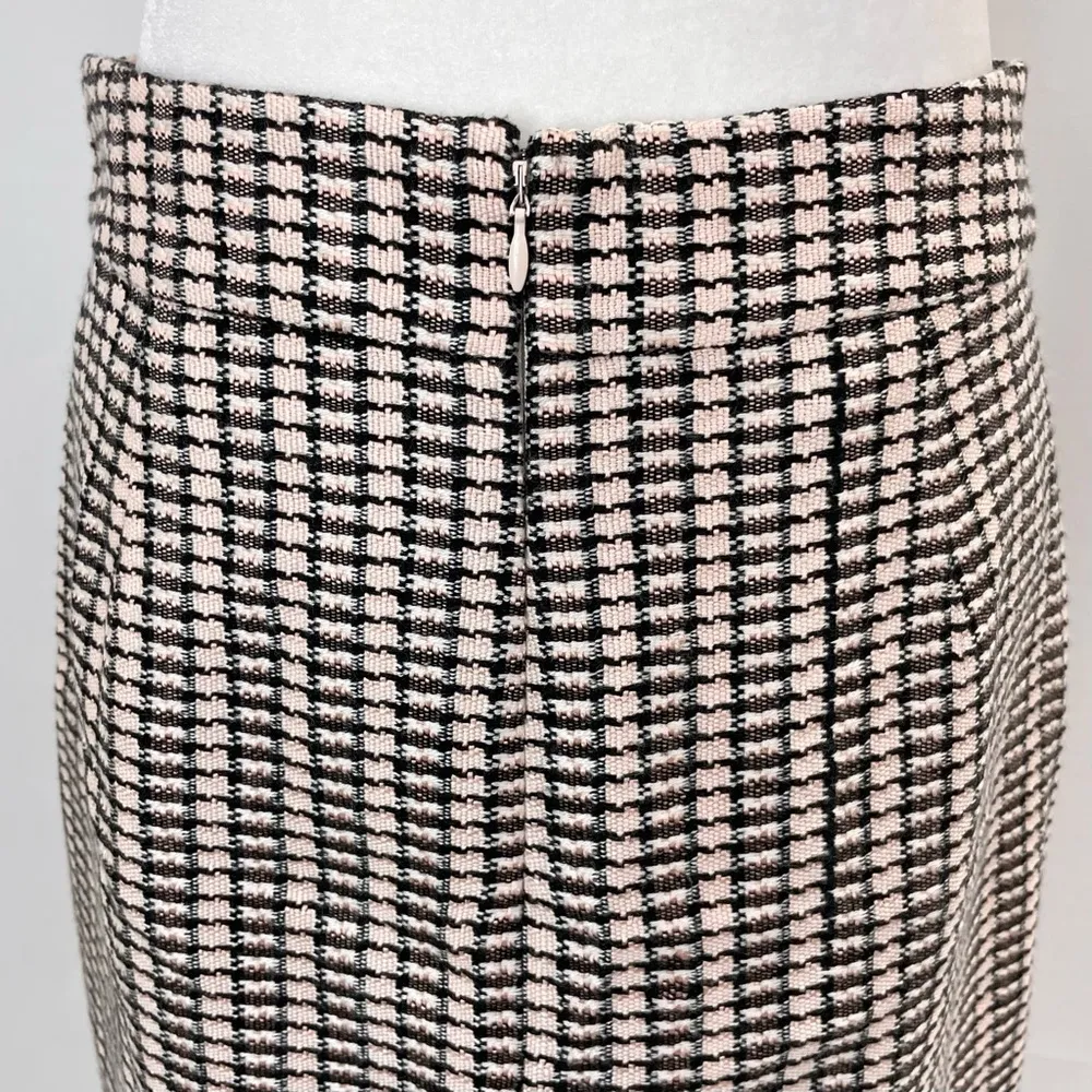 New J Crew Tweed Faux Wrap Mini Skirt E1665 Black Pink Size 4 - Image 7